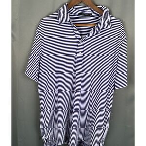 RLX Ralph Lauren Men Striped Polo Shirt Carmel Country Club 1947 Lamp Post XL